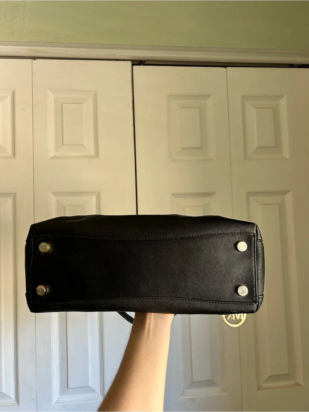 Michael Kors Portia Black Saffiano Leather Shoulder Bag